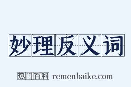妙理反义词是什么意思的图片